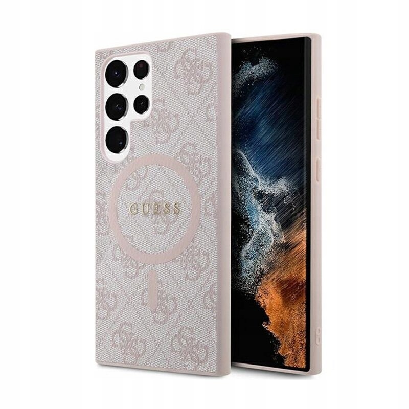 Guess 4G Collection Leather Metal Logo MagSafe Pouzdro Samsung Galaxy S24