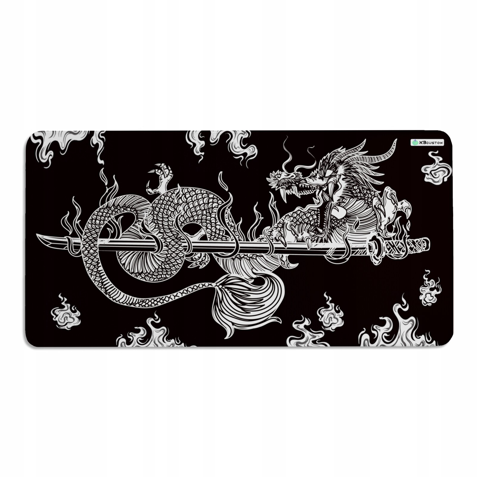 Velká Podložka Pod Myš Myš 120 x 60 cm XXXL KBcustom Psací stůl Dragon 11