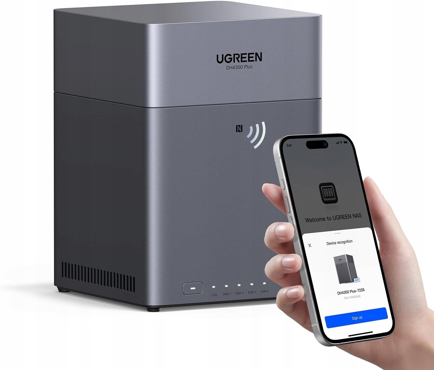 Ugreen NASync DH4300 Plus Nas stolní 4-bay 2,5 GbE 8 Gb Ram bez disků