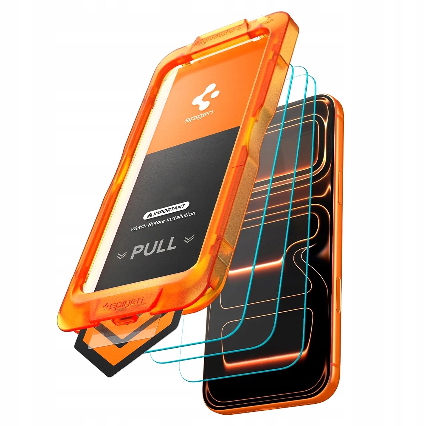 Spigen pancéřové tvrzené sklo pro iPhone 17 Pro Max, snadná montáž, 3 ks