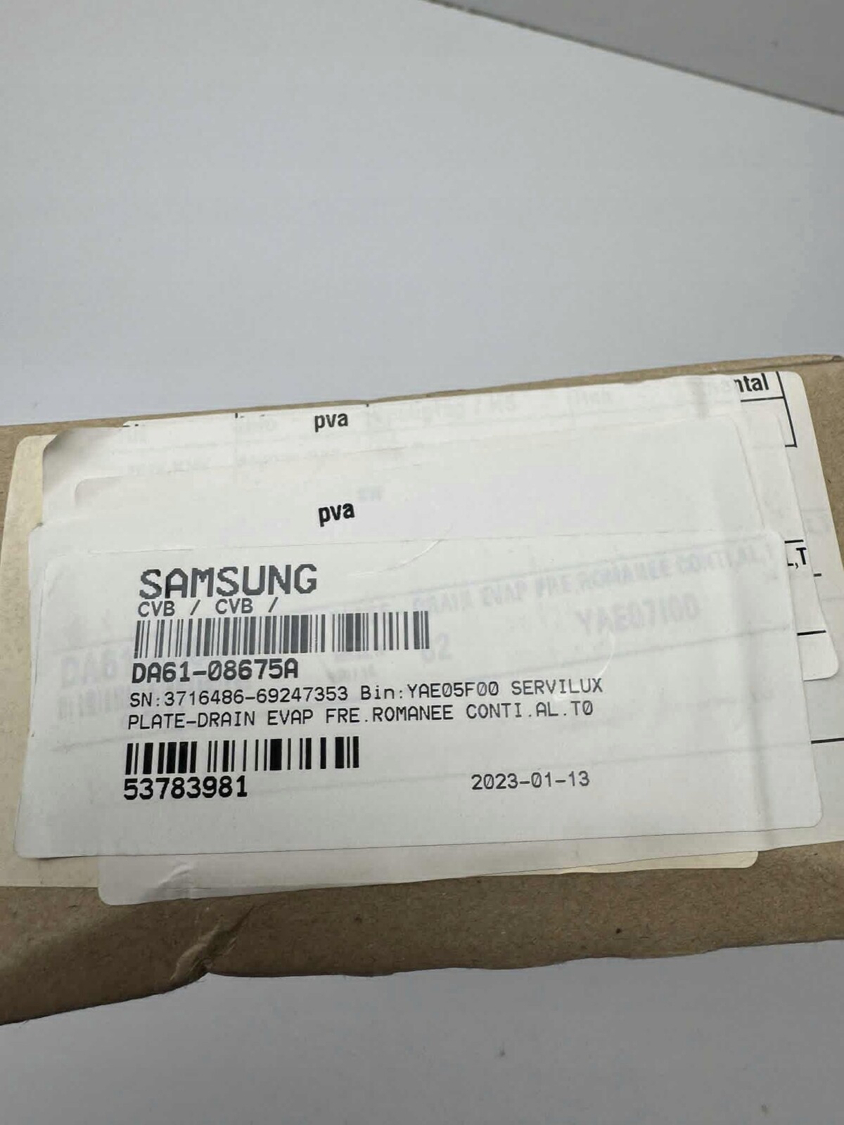 Samsung DA61-08675A Odtoková deska Výparník Fre