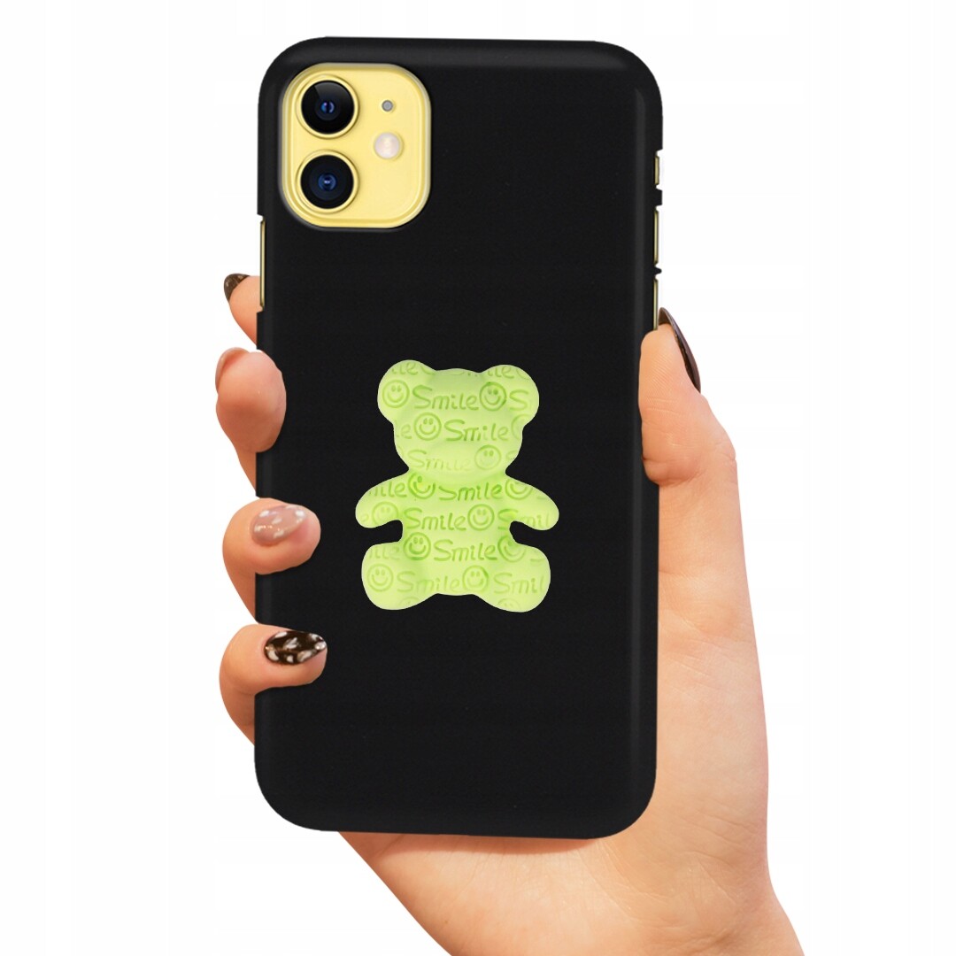 Pouzdro Pro Matný Iphone 11 Case Medvídek Smile Zelený 3D