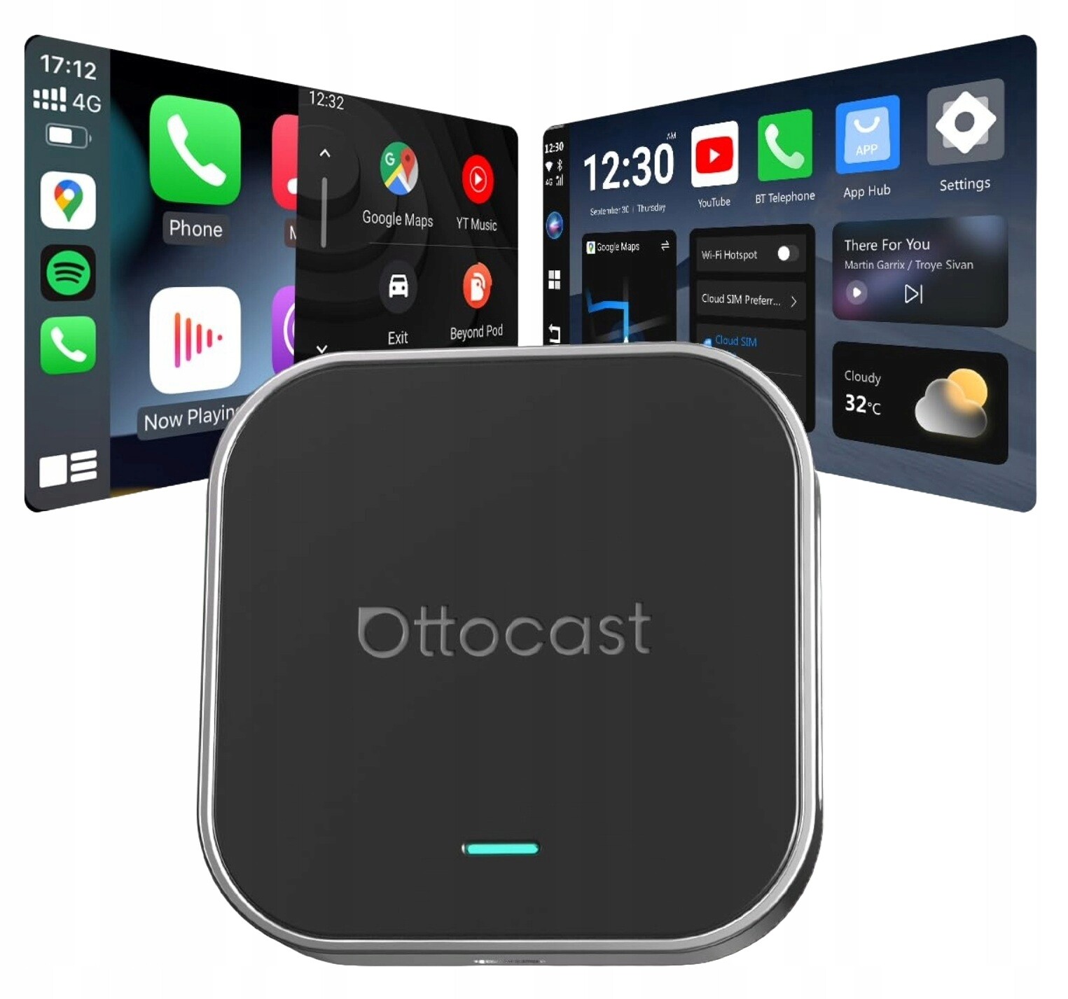 Ottocast OttoAibox E2 bezdrátový adaptér CarPlay Ai Box pro Android Auto