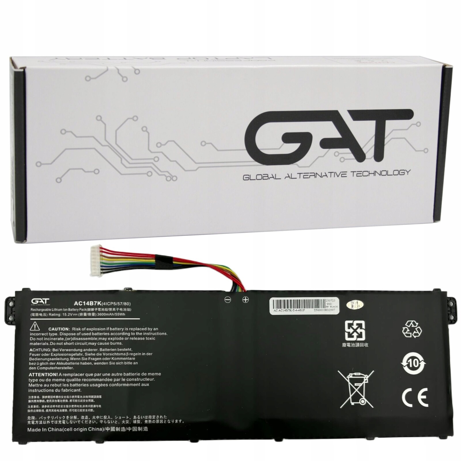 Baterie Pro Acer Aspire 5 A515 AC14B7K AC14B3K AC14B8K A515-51G-57TQ 55WH