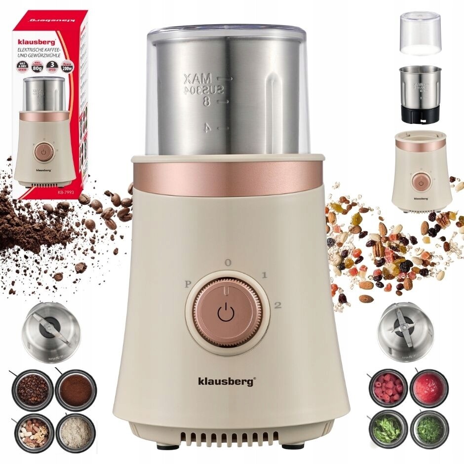 Elektrický mlýnek 2v1 KB7993 na kávu a koření, ovoce, Zeleniny, 200 W