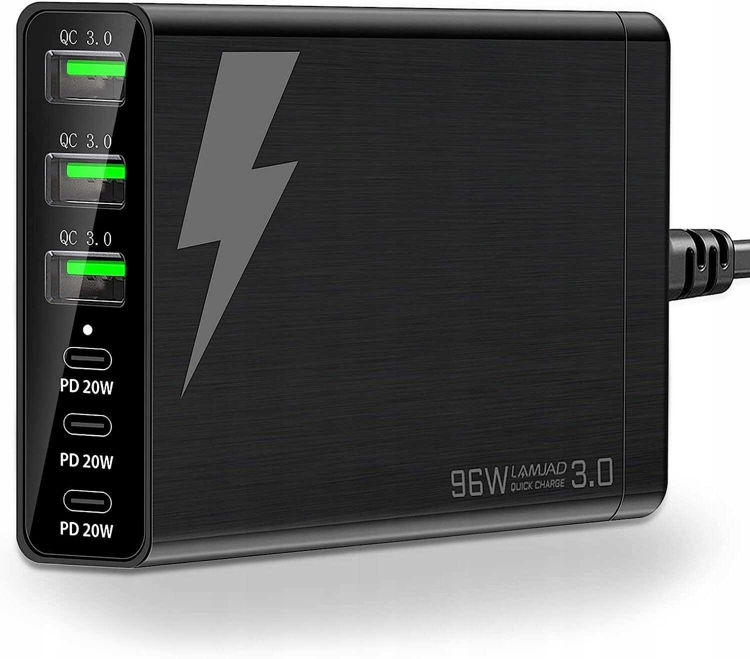 Hub Rozbočovač 3xUSB C 3xQC Usb 96W Lamjad vysoká kvalita Usb 3.0