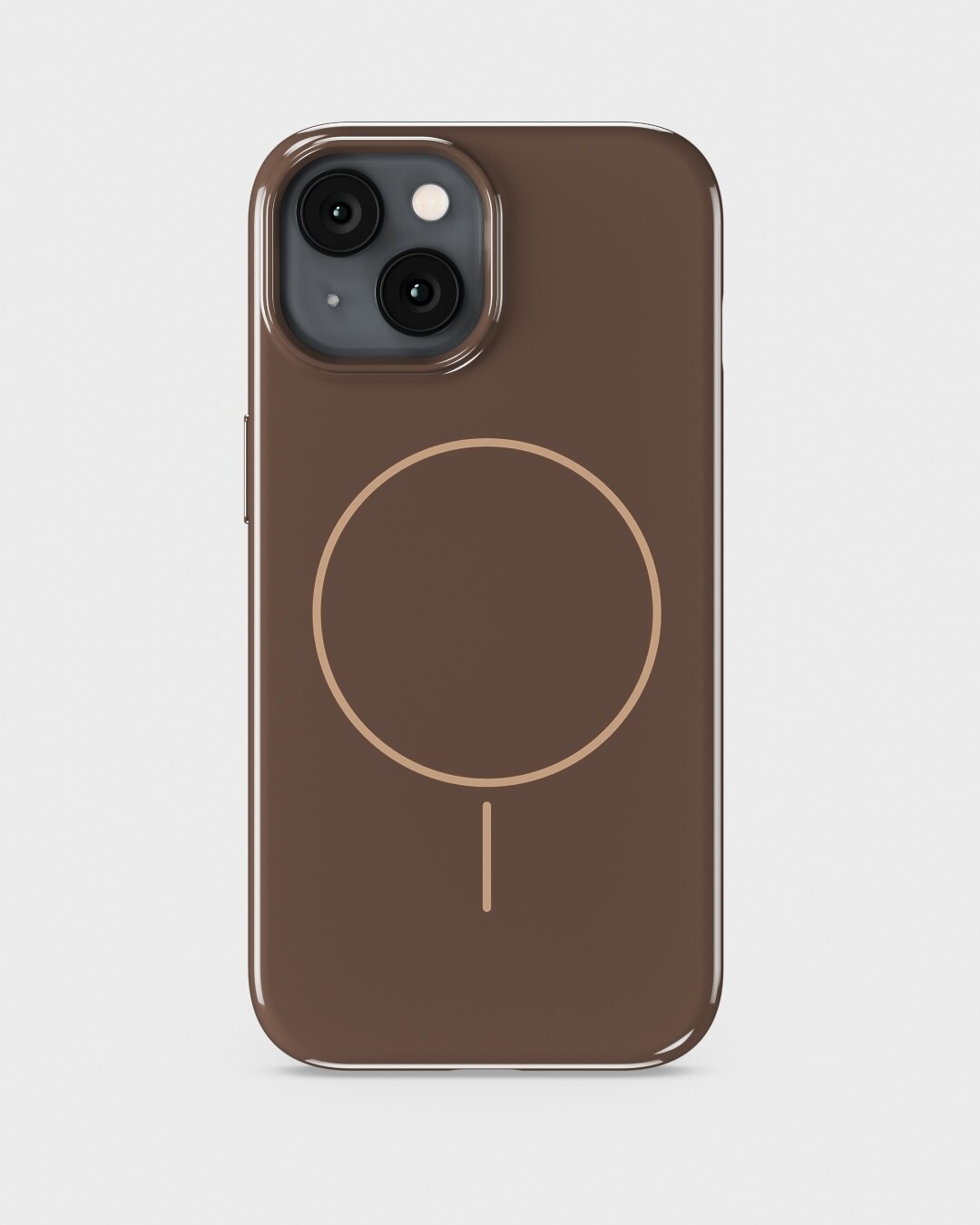 Monofonní pouzdro Pouzdro Holdit Magsafe pro iPhone 15/14/13 čokoládové