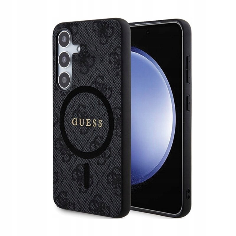 Guess GUHMS24SG4GFRK S24 S921 Černé/Black tvrdé pouzdro 4G Collection Leather M
