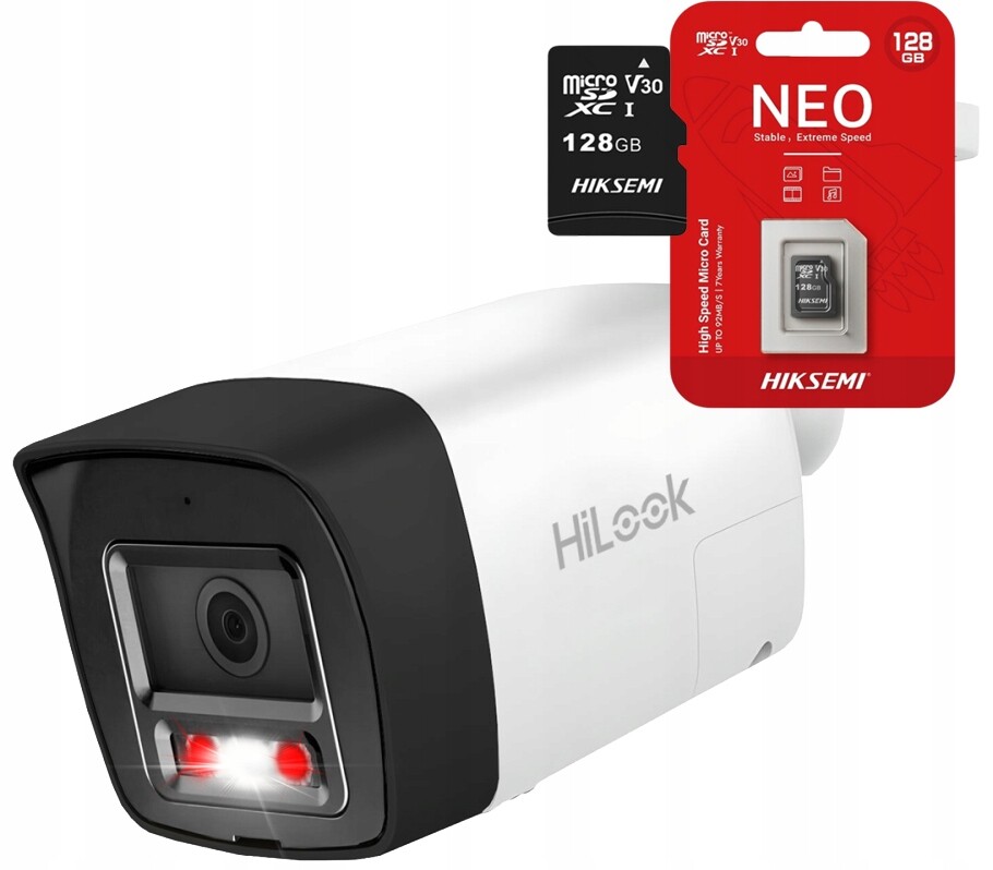 Ip kamera 8MPx 4K IPCAM-B8-30DL/A HiLook od Hikvision 4K PoE 128GB karta