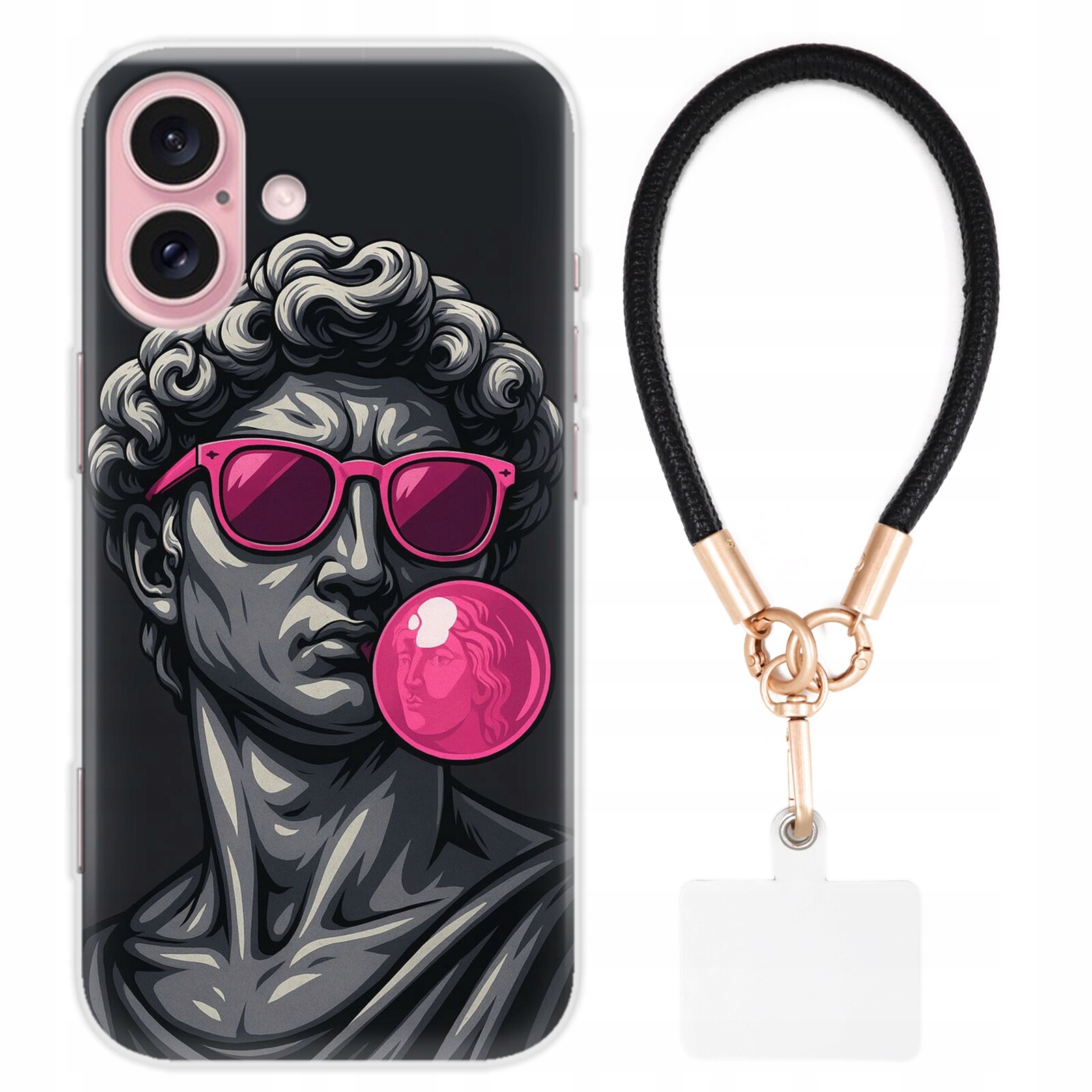 Pouzdro Pro Iphone 16 Vodítko Černá Kůže Pro Dívky