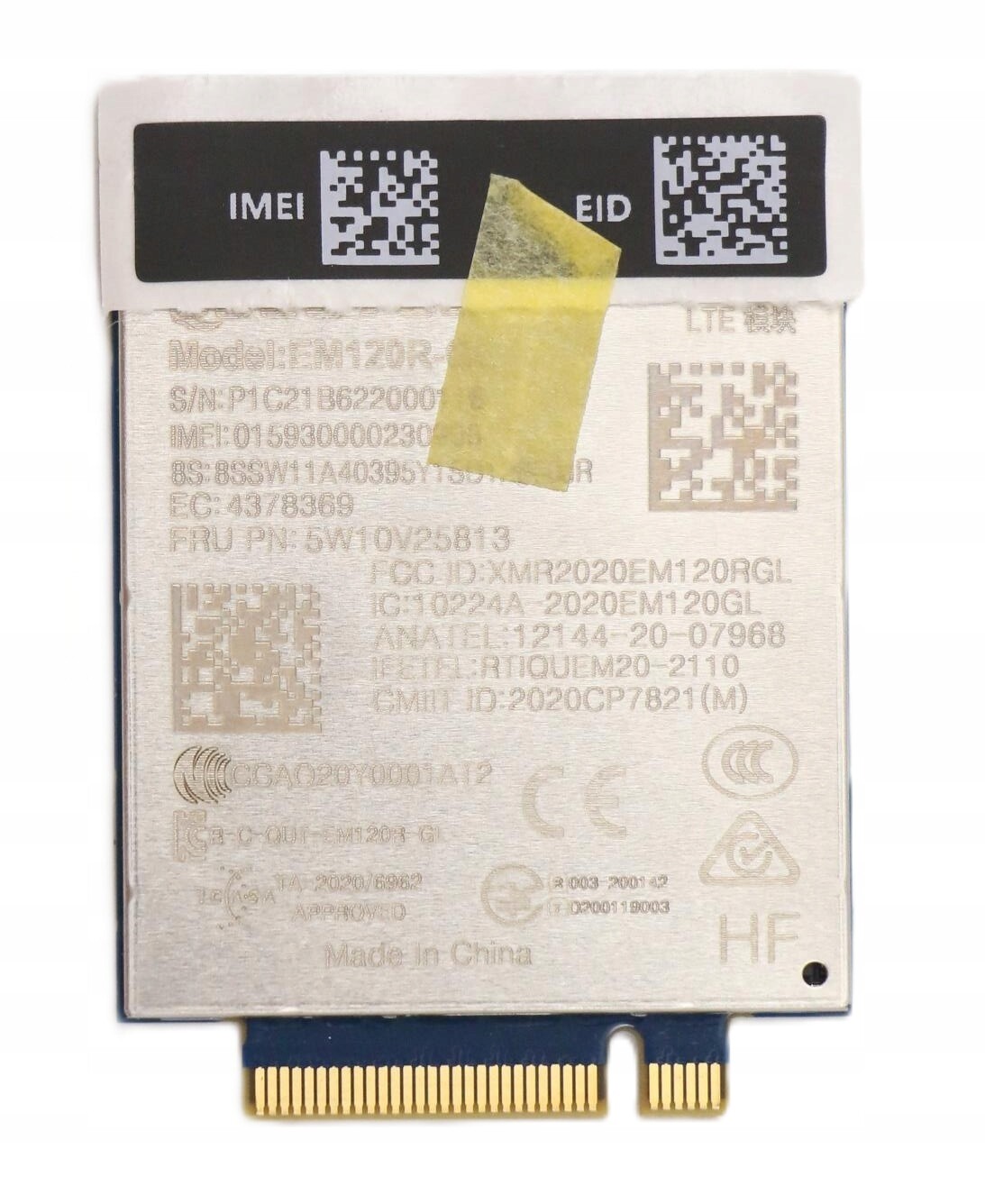 4G Lte modem Lenovo 5W10V25813 Thinkpad L14 L15 P14s T14 t14s T15 X13 gen2