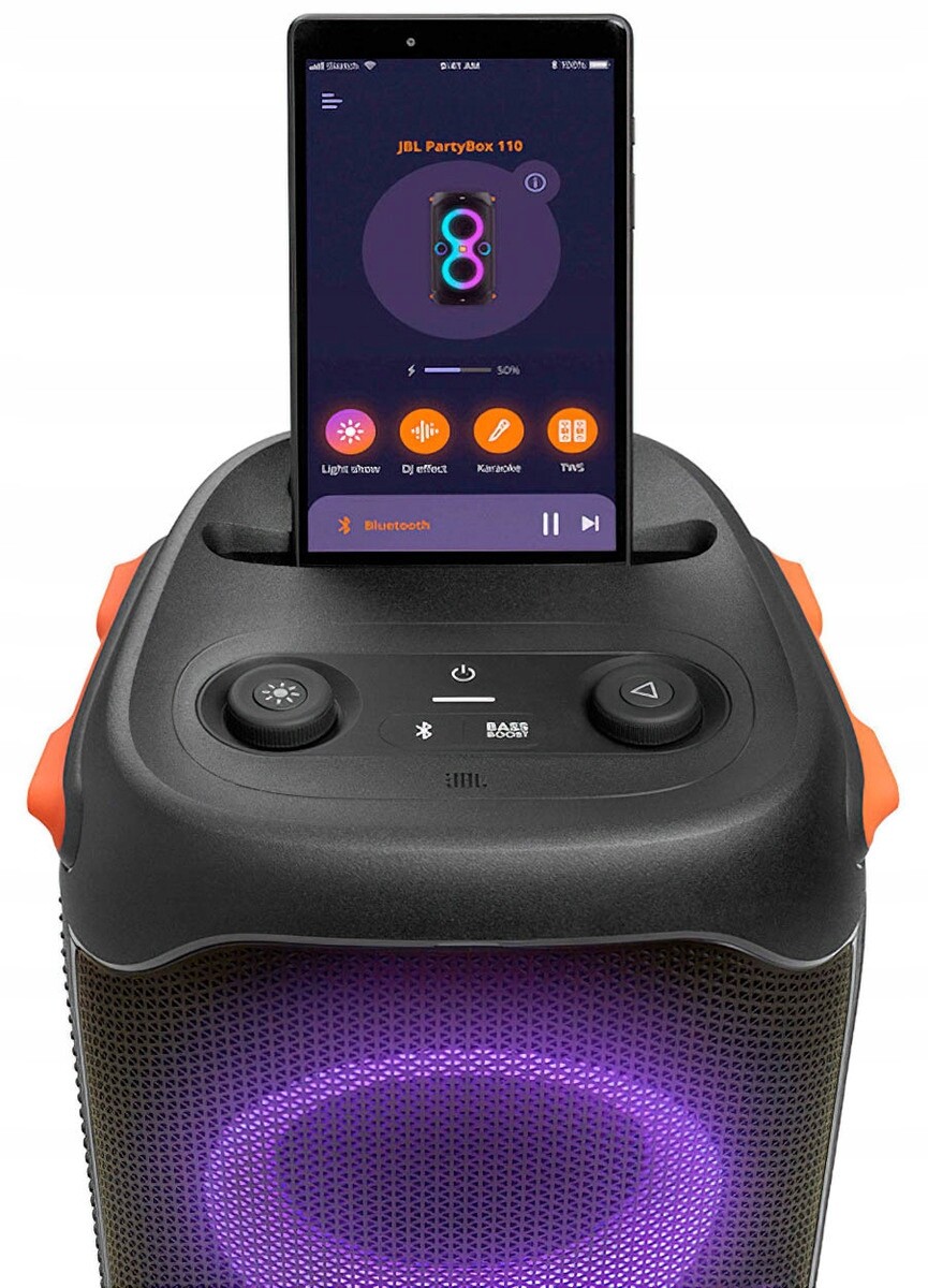 Přenosný reproduktor Bluetooth Jbl Partybox 110 160W Vodotěsný Černý