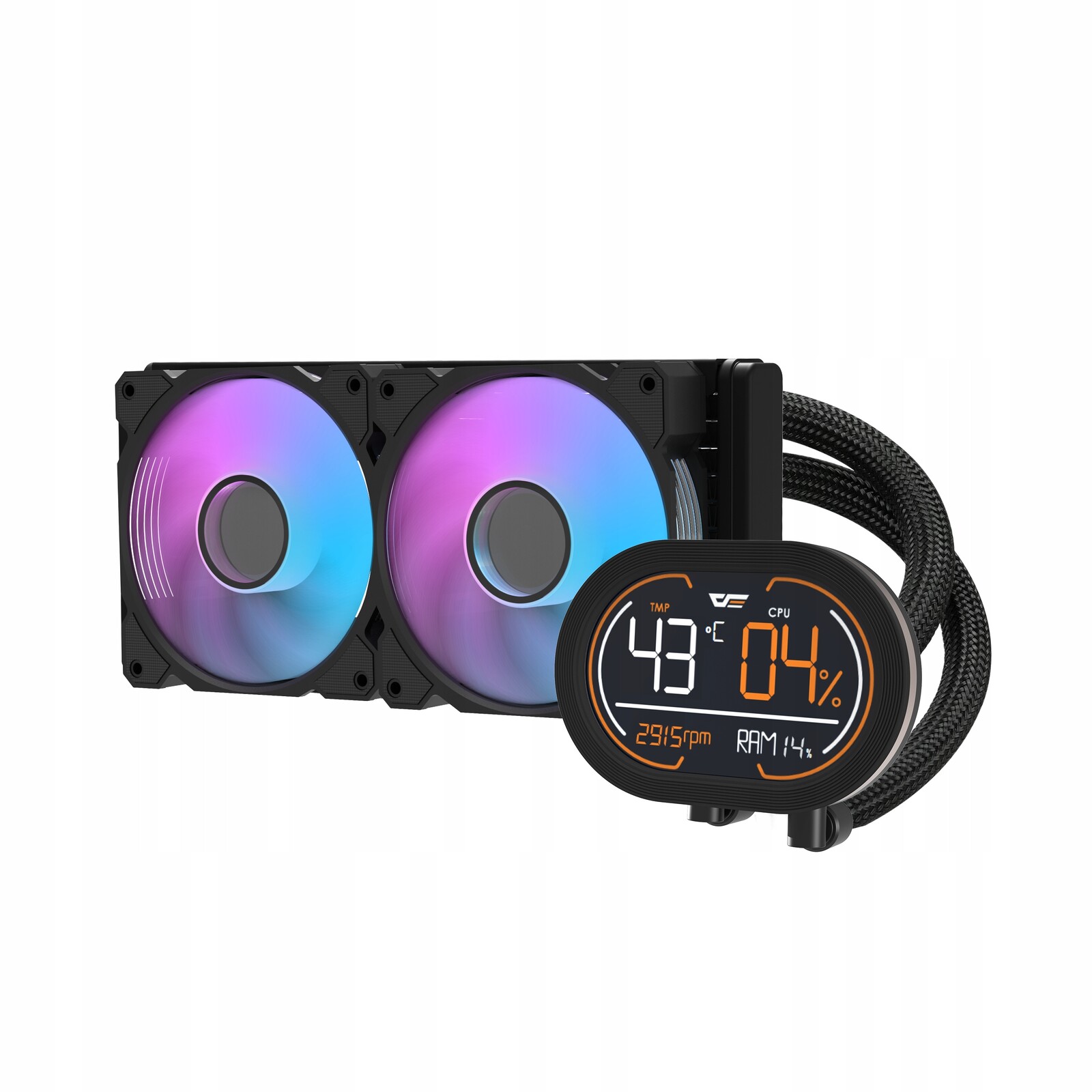 Vodní chlazení procesoru Darkflash DH240D v2 AM5 Lga 1700 1851 Pwm aRGB