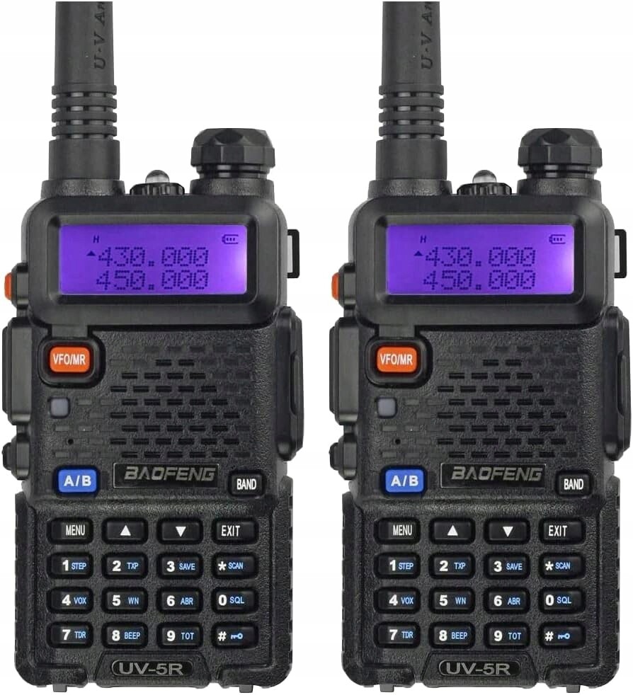 Baofeng UV-5R Vysílačka Radiotelefon Walkie Talkie Skener Vhf