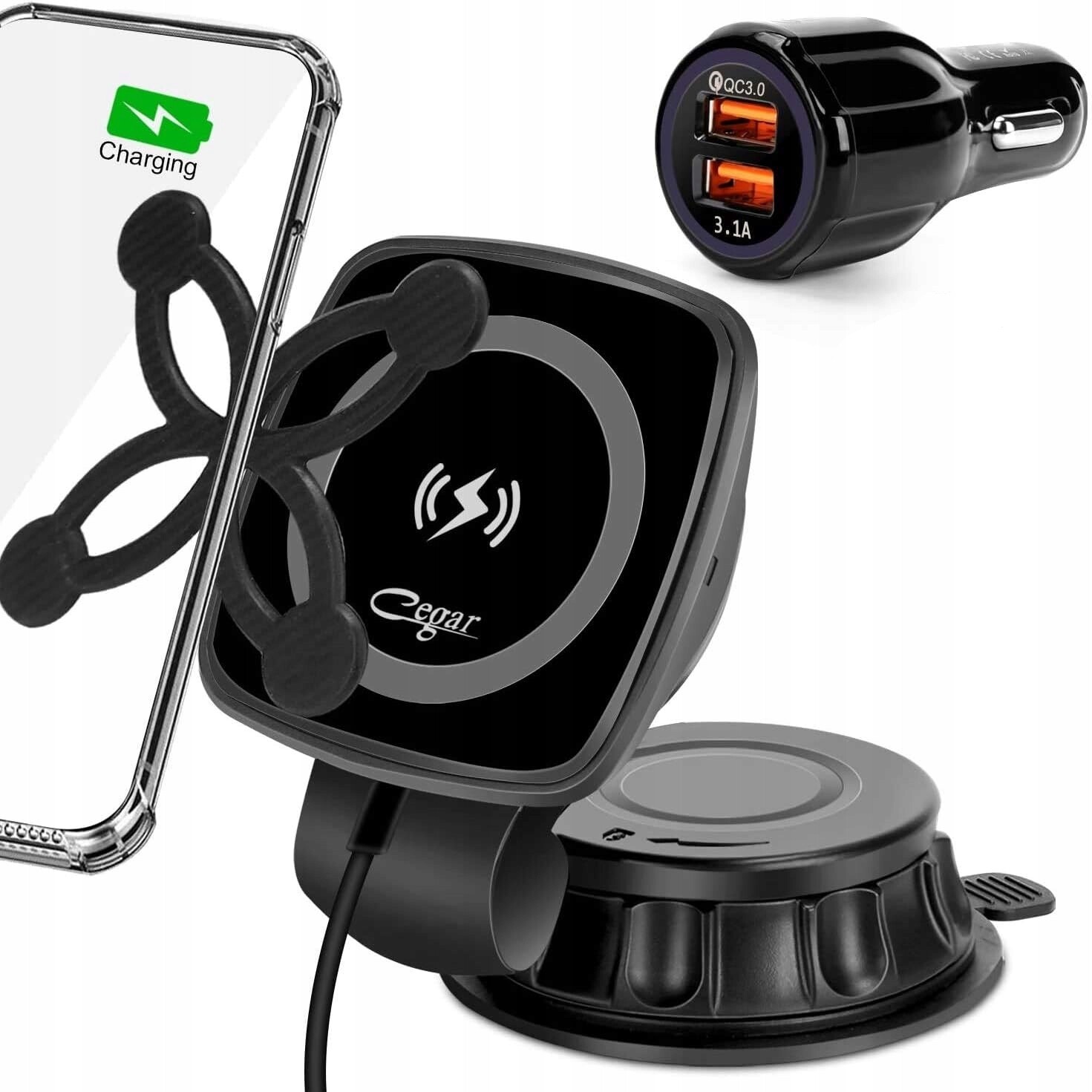 Držák do automobilová Cegar Qi