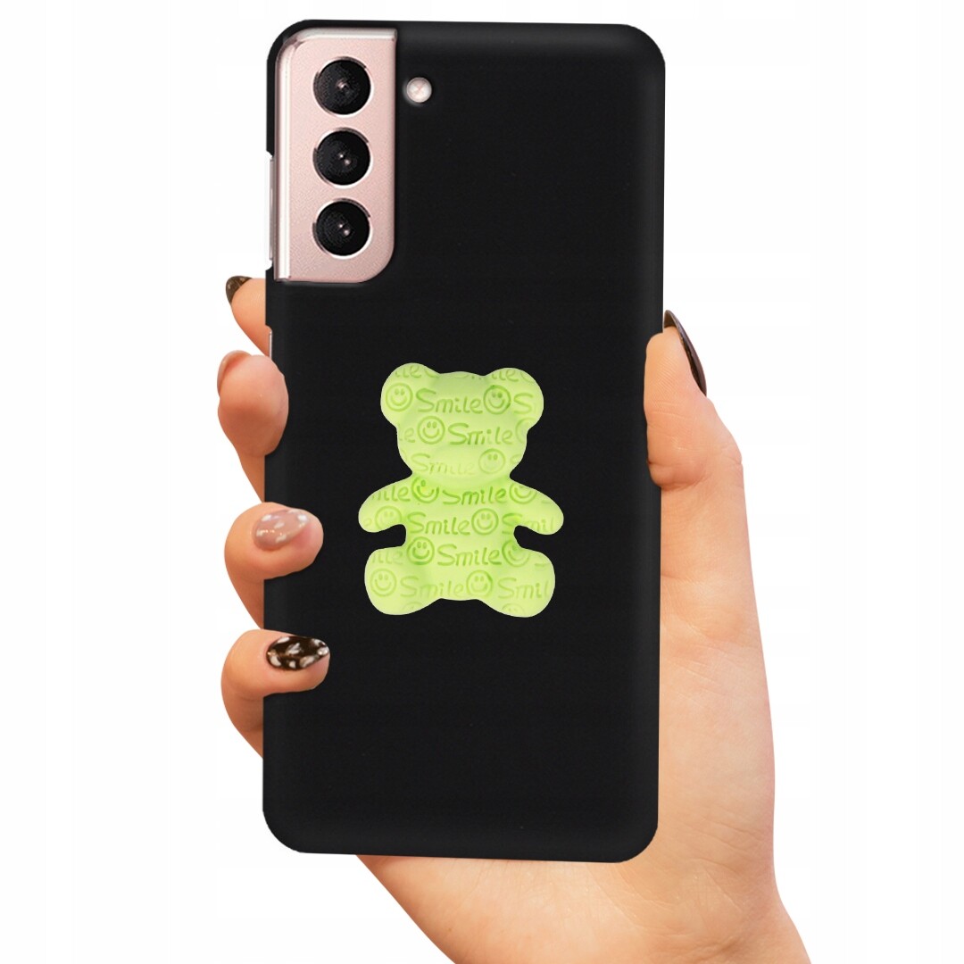 Pouzdro Pro Matný Samsung S21 5G Case Medvídek Zelený 3D