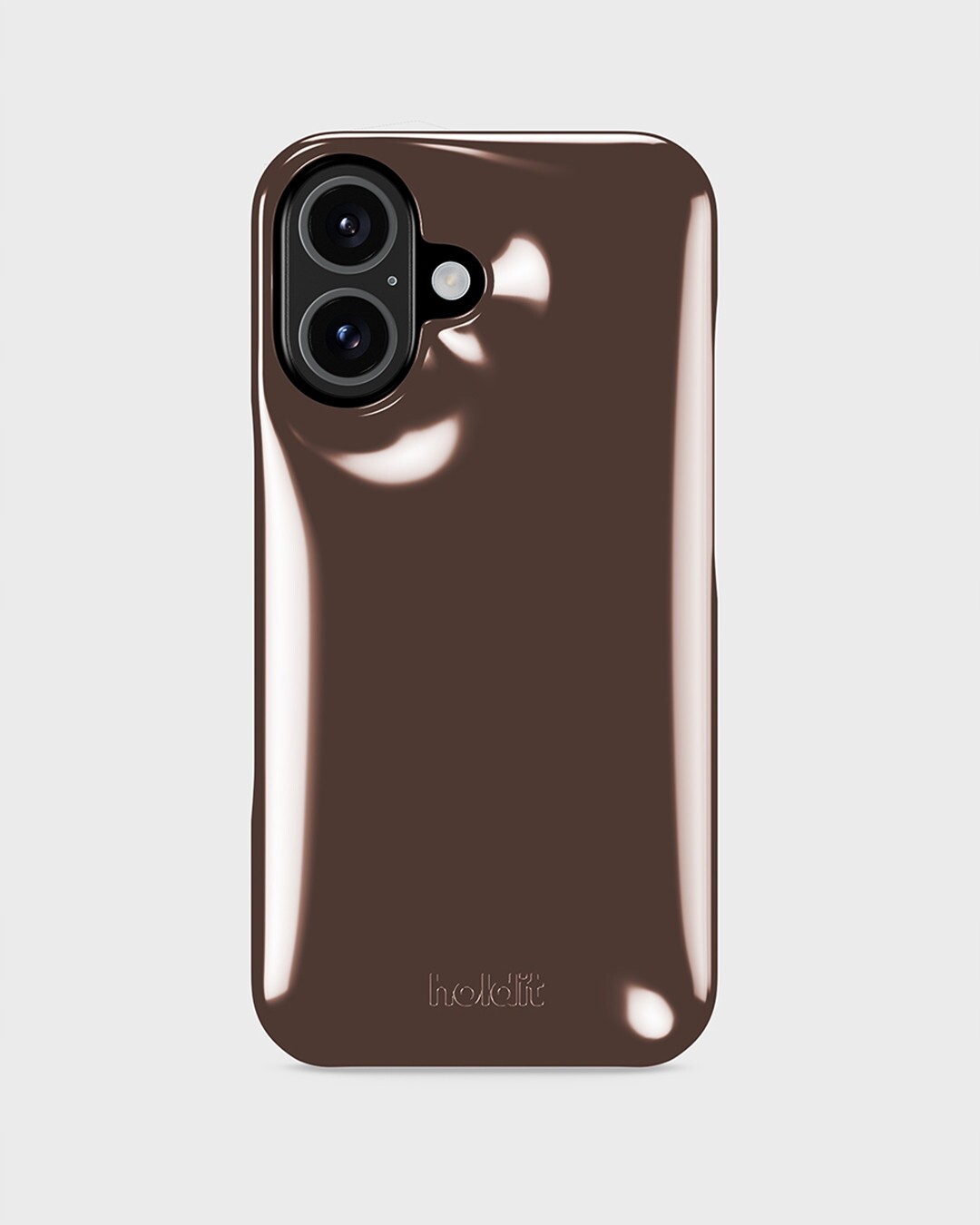 Pouzdro pouzdro Holdit pro iPhone 16 čokoládové