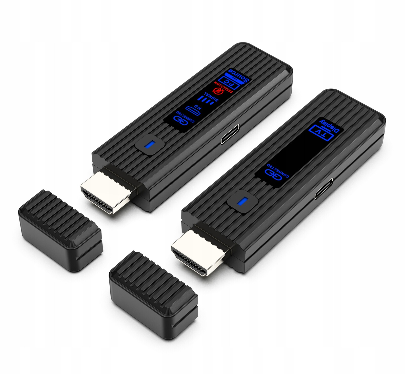 Bezdrátový vysílač Hdmi 50 m 4K, dvoupásmový, displej GT-HDWL50D+