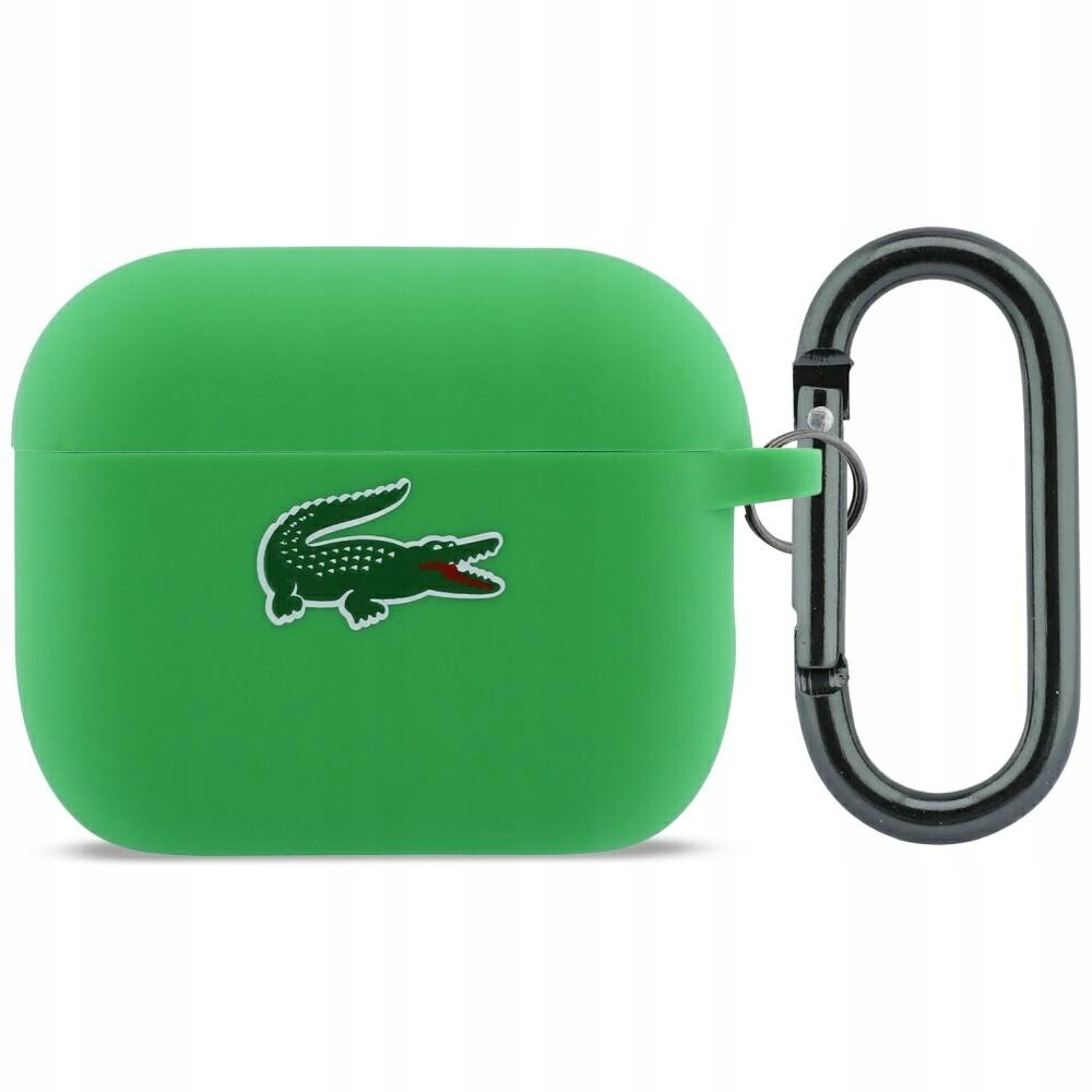 Pouzdro Lacoste Silicone Croc Logo AirPods Pro 3 zelené
