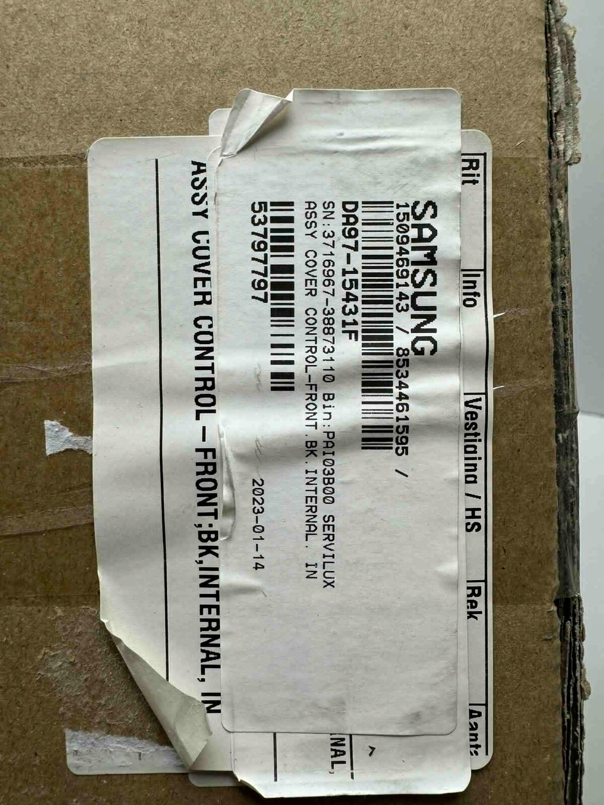 Ovládací panel pro ledničku Samsung (DA9715431F)