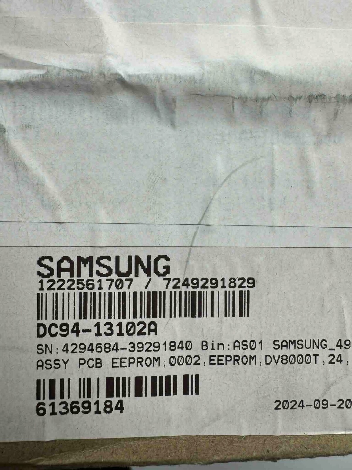 DC9413102A Sestava desky plošných spojů EEPROM0002,EEPROM,DV8000T,24 Samsung