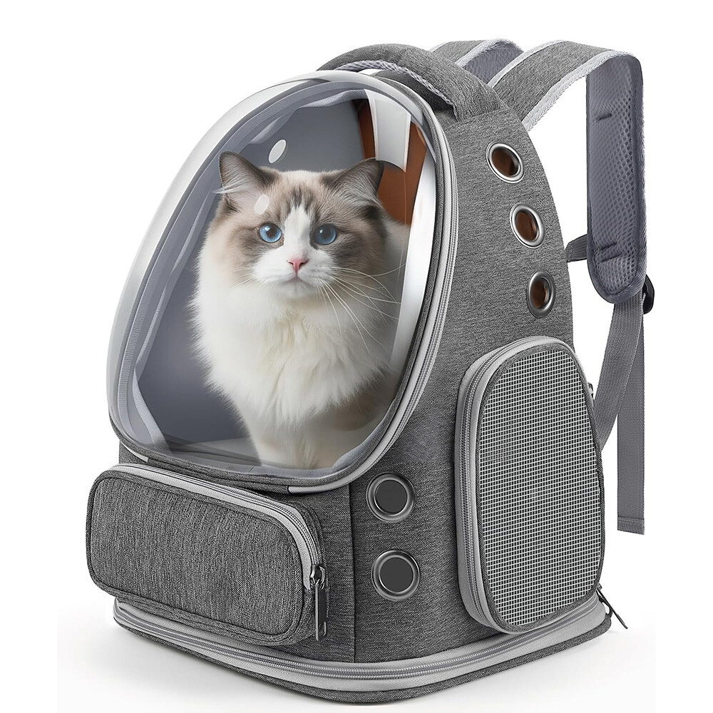 Batoh Pro Zvířata Přepravka Průhledný Šedý Zadní Pack Pro Procházky