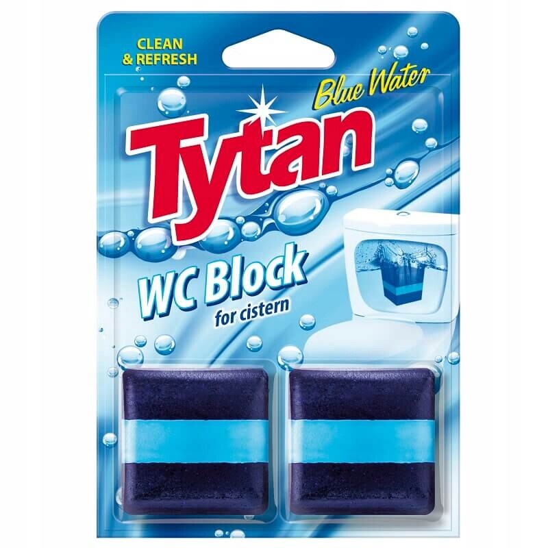 9X Kostka do splachovače barvící vodu Tytan Blue Water 2 x 50 g