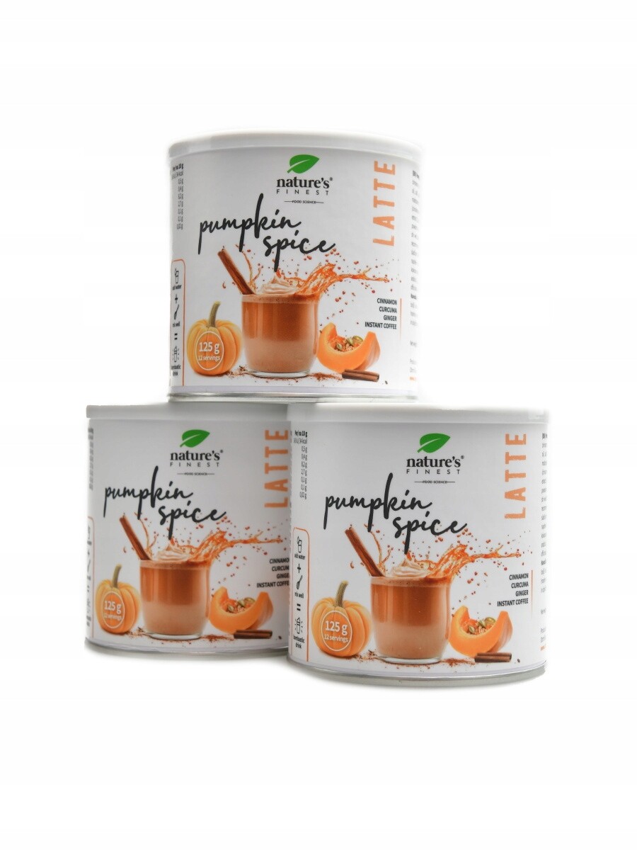 Nuatures Finest Nutrisslim Pumpkin spice latte 3 x 125g economy pack