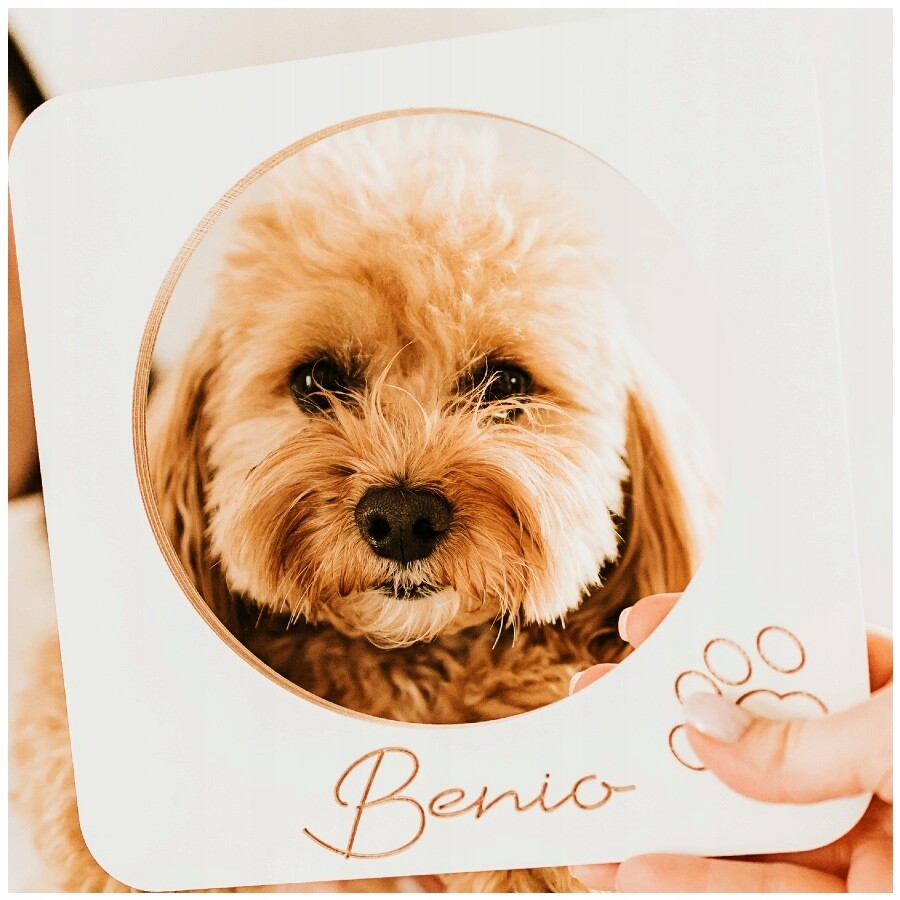 Personalizovaný Rámeček S Jménem pro vašeho Psa s Nápisem dřevěný