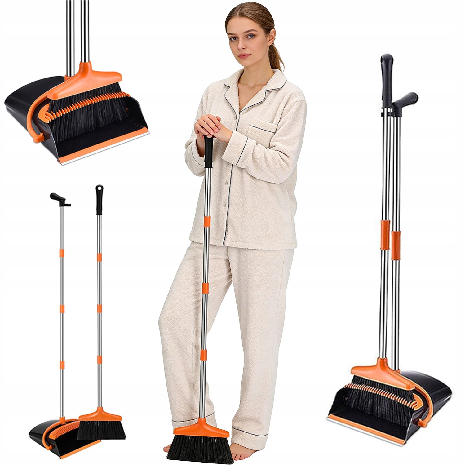 Stojanová Metla S Lopatkou, Sada S Hřebenem, Nastavitelný Držák Na Úklid