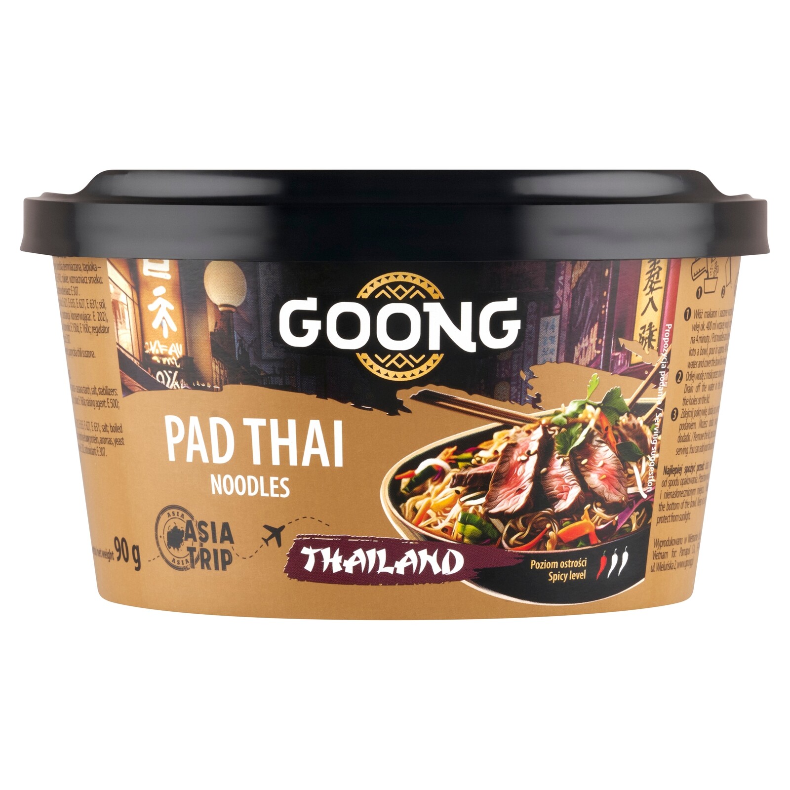 7 x Goong Nudle s omáčkou Pad Thai instantní pokrm 90 g