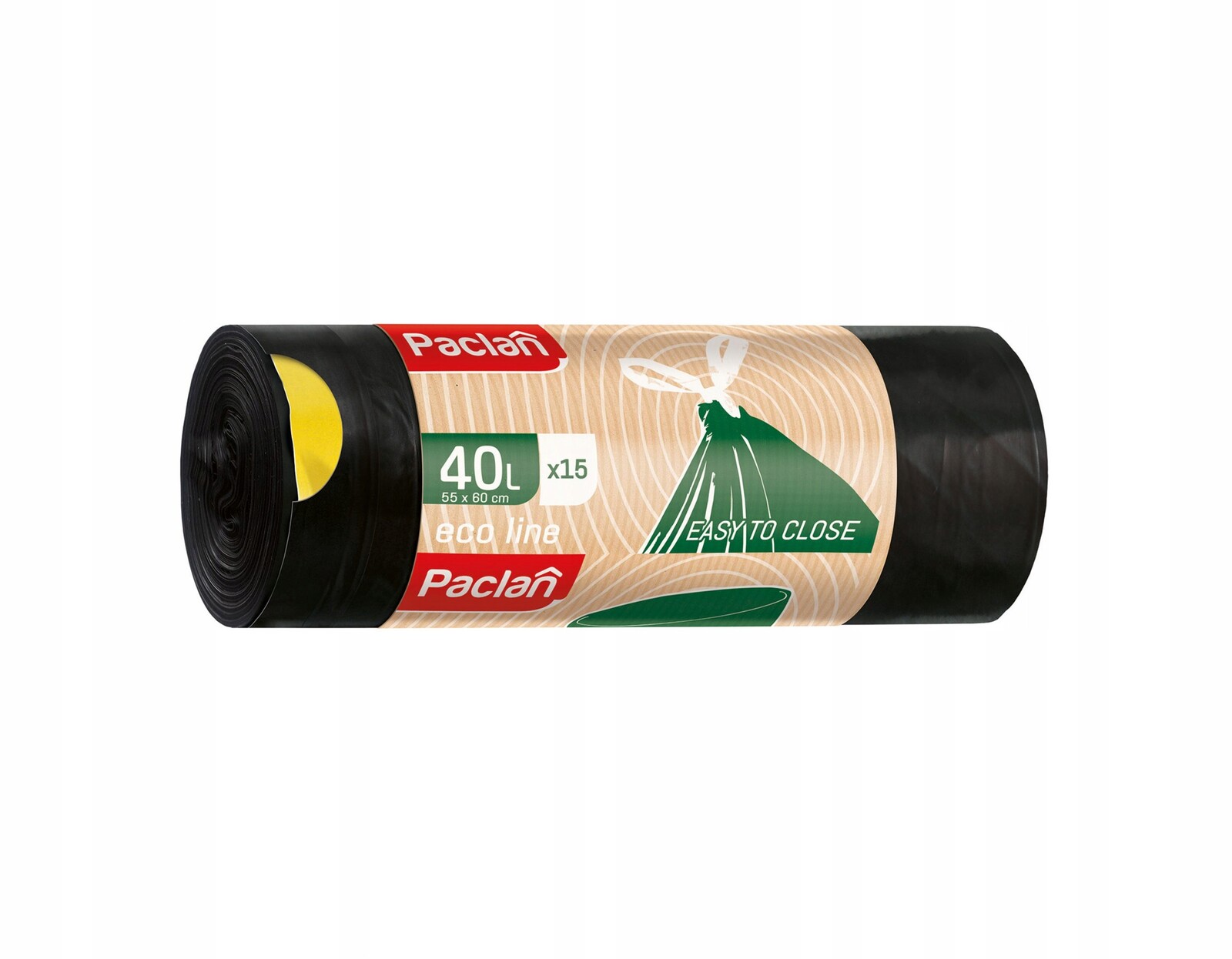 8X Paclan Pytle na odpadky s úchytkami 40 l 15 ks