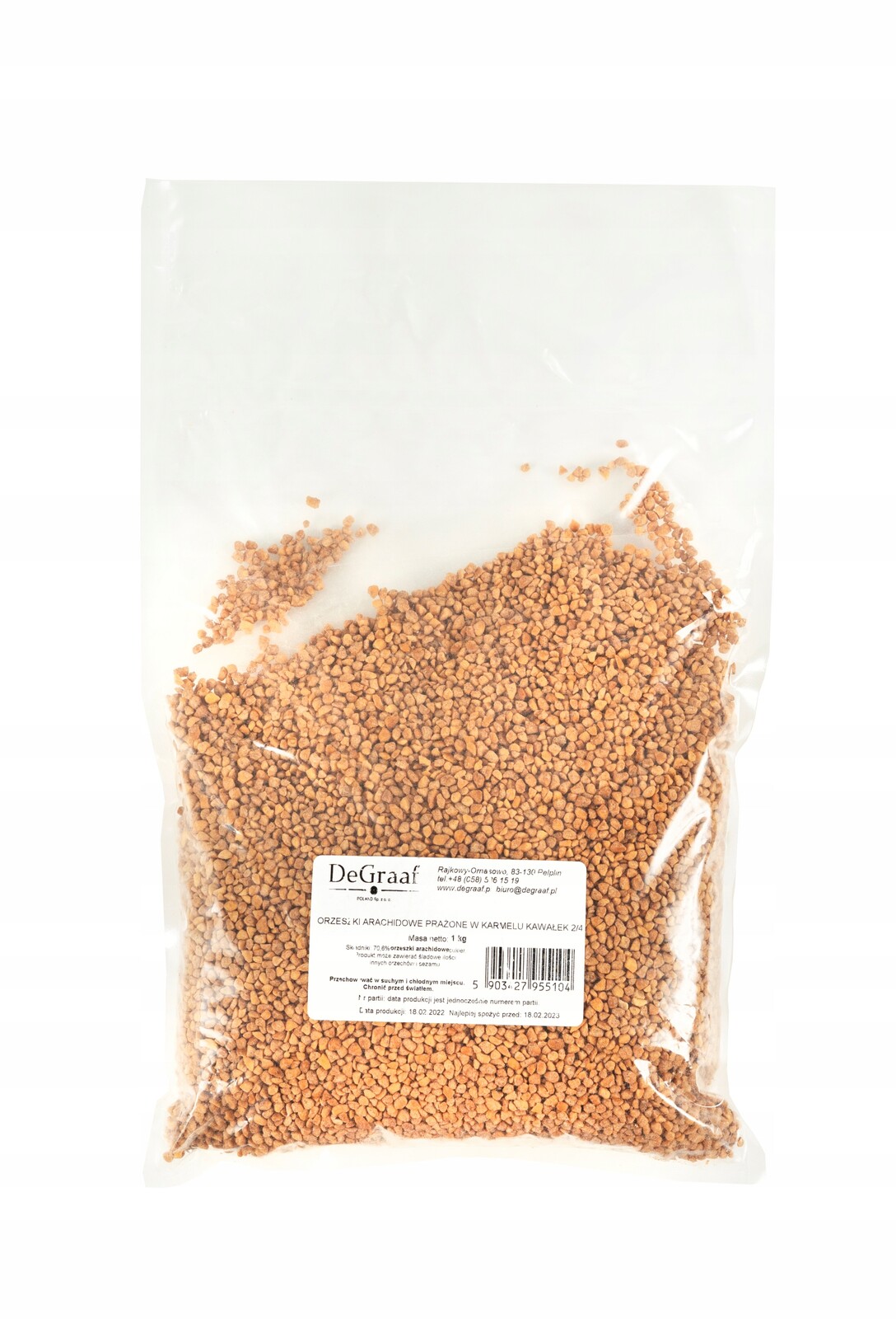 DeGraaf Ořechová posypka (arašídy v karamelu) XXL sada 3 x 1 kg