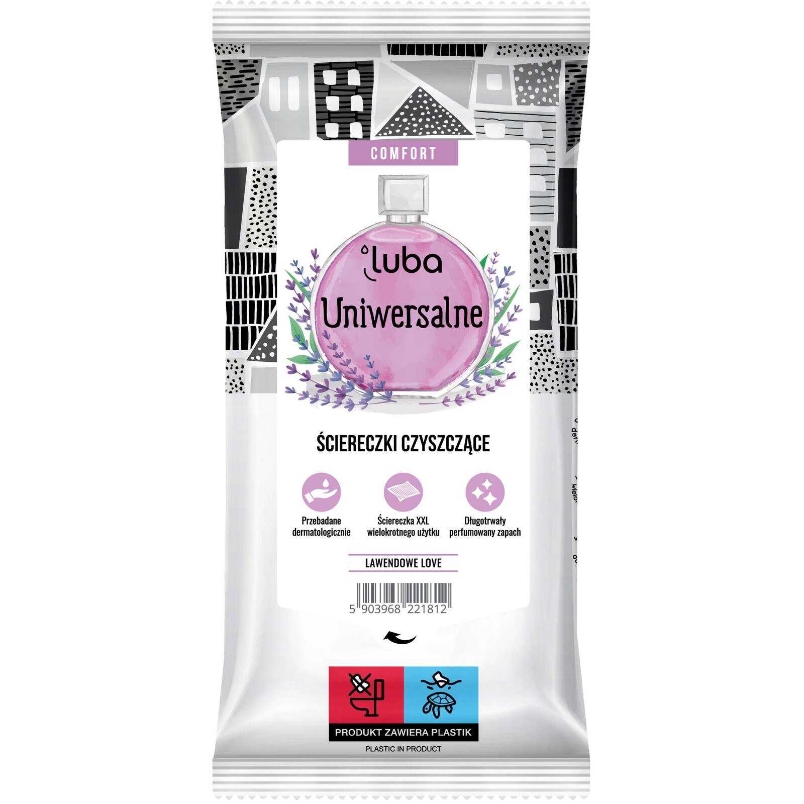 6 x parfémované čisticí utěrky Luba Comfort 32ks Univerzální