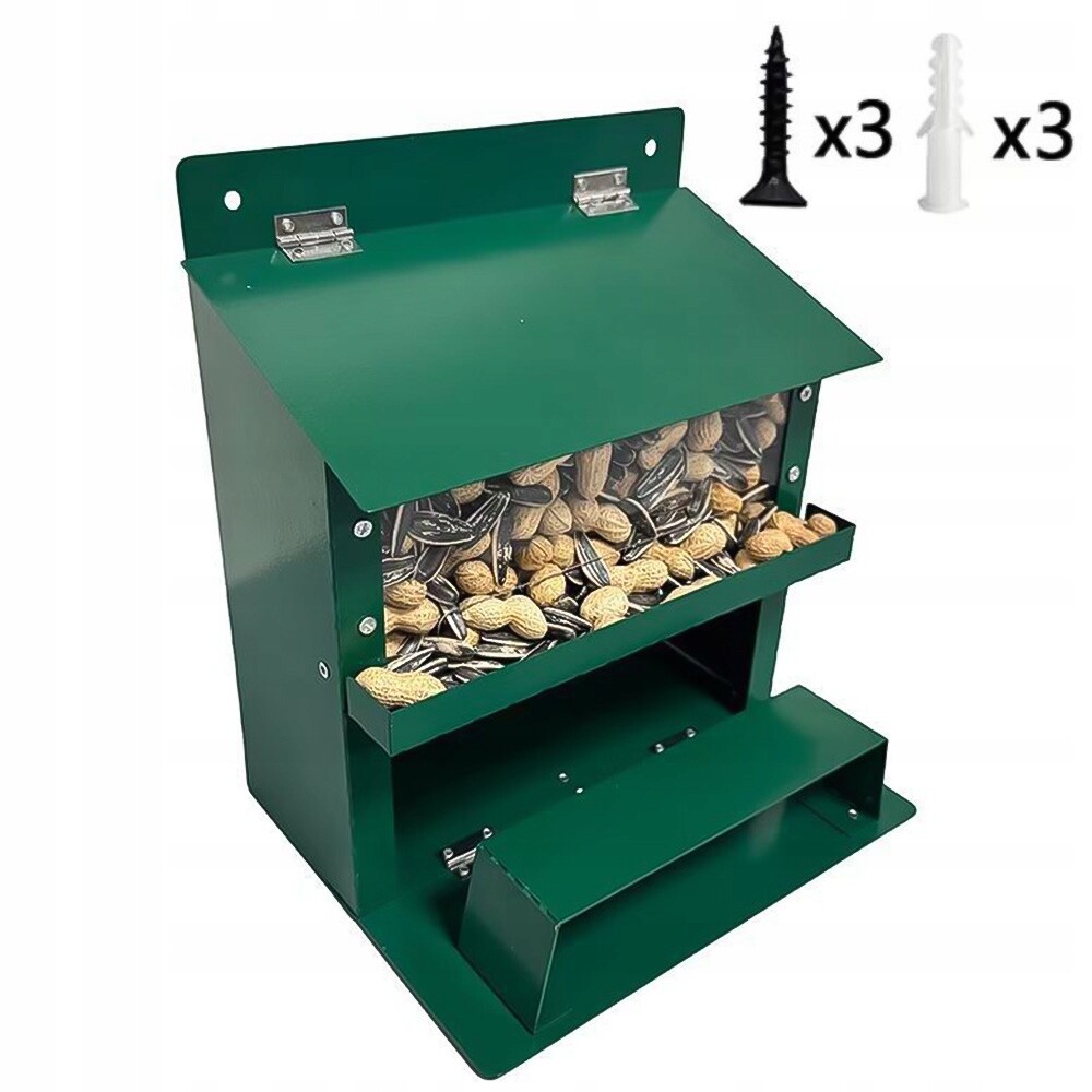 Krmítko Pro Veverky, Velká Průhledný Kovová Nádoba