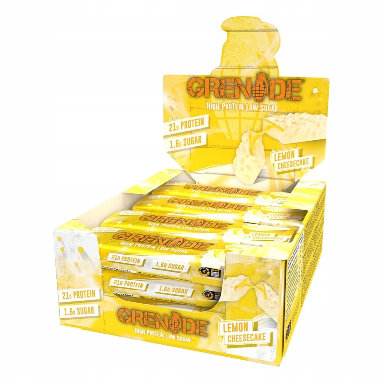 Proteinová Tyčinka Proteiny 12 x 60 g Svačinka Sacharidy Fit Low Sugar Grenade