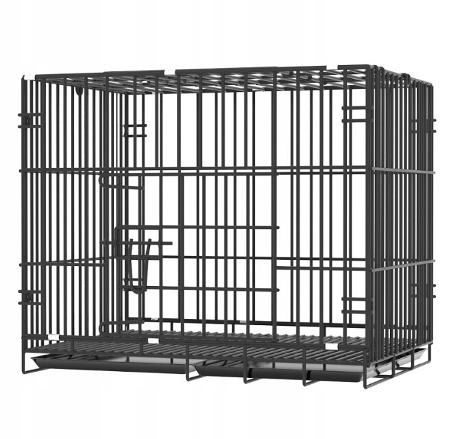 Klec Přepravka Pro Zvířata Kovová 70x51x60 cm