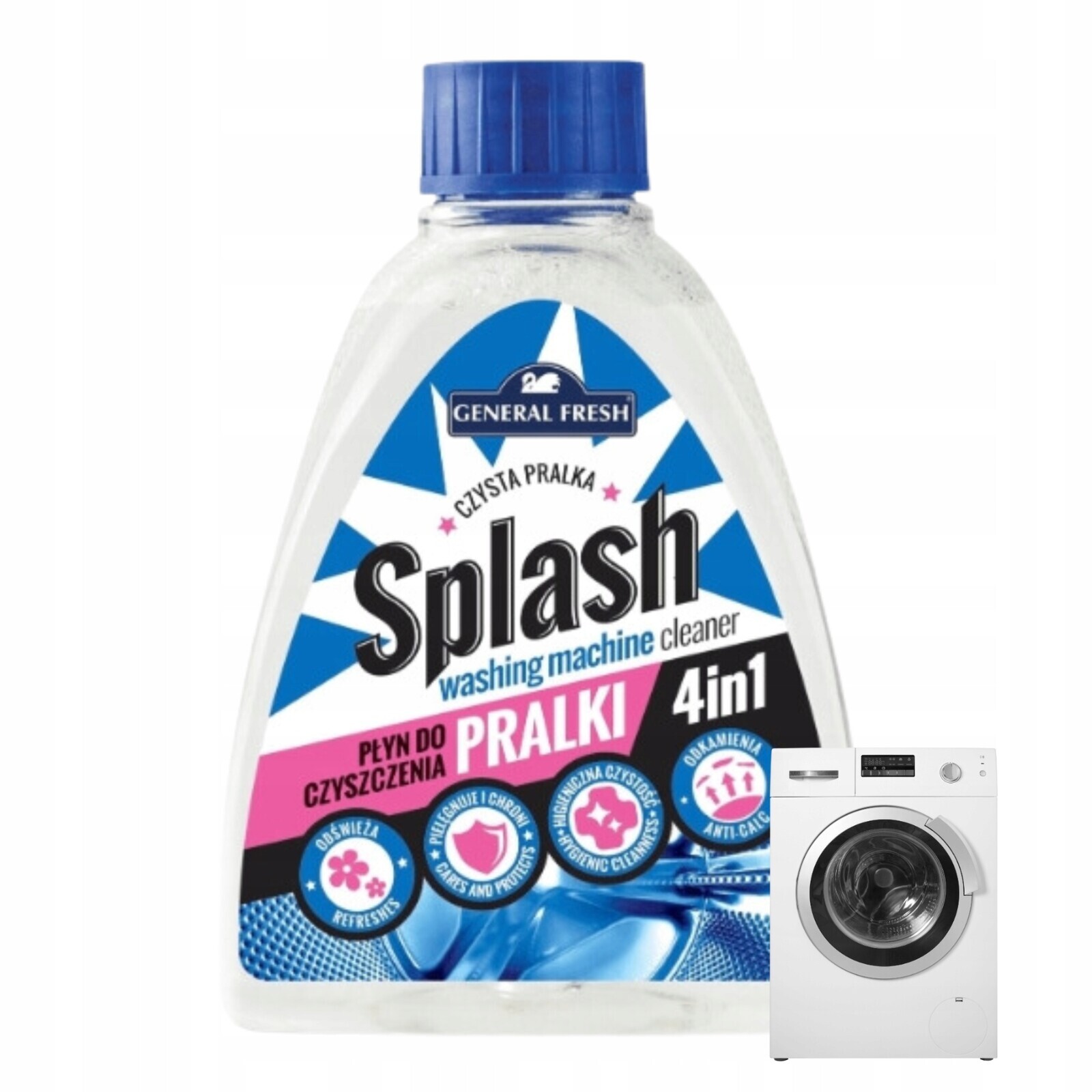 8X General Fresh, Tekutý čistič pračky, 250 ml