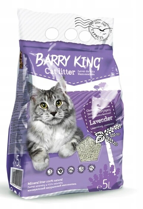 Bentonitová stelivo pro kočky 5 l levandulové hrudkující