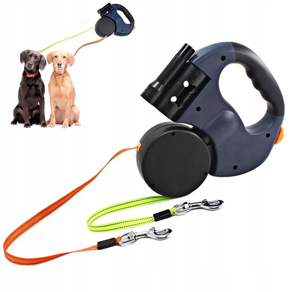 Dvojité Salážové Vodítko Pro Dva Psy, 3M Páska