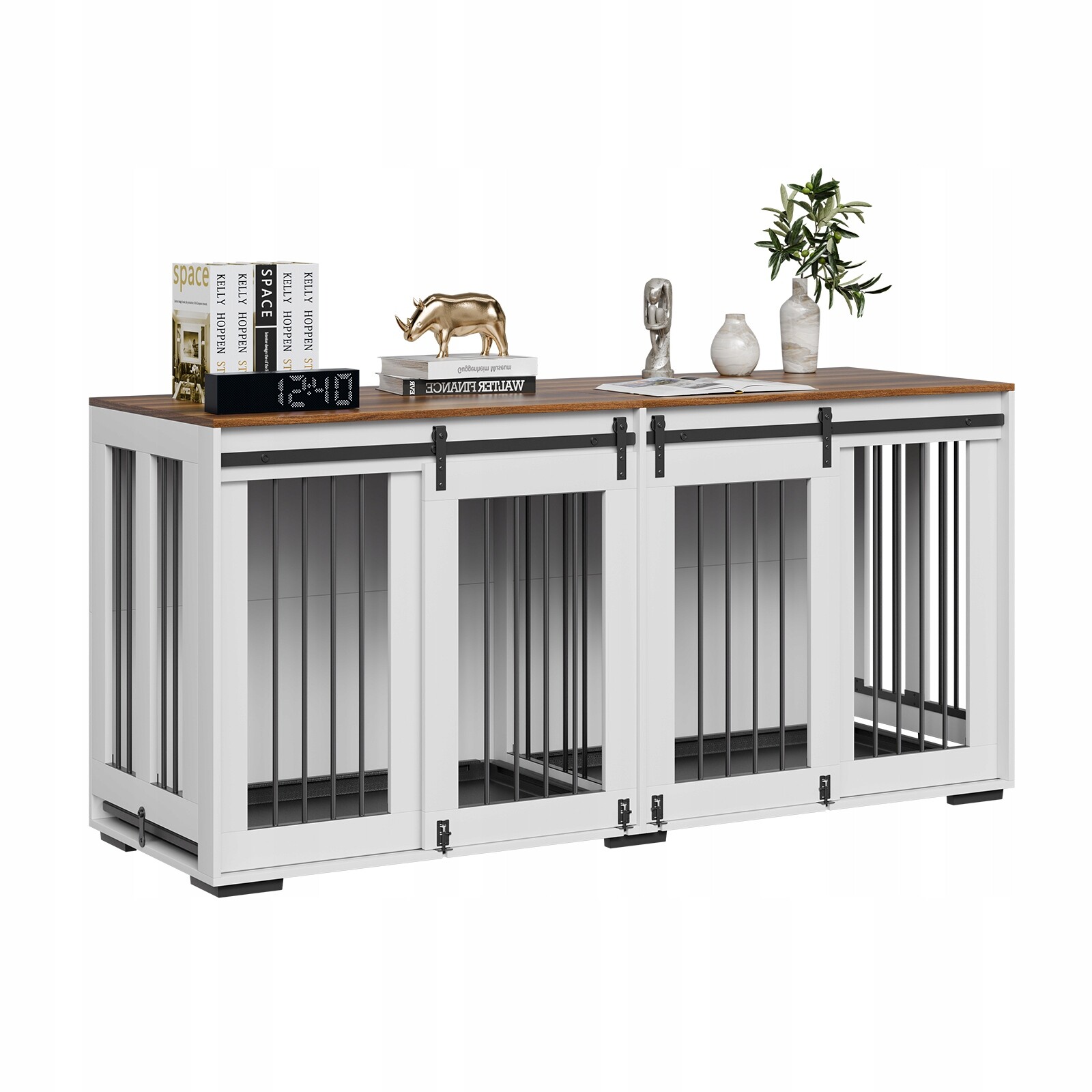 Klec pro psa 180x60x86,1CM Konstrukce posuvných dveří Bouda pro psa