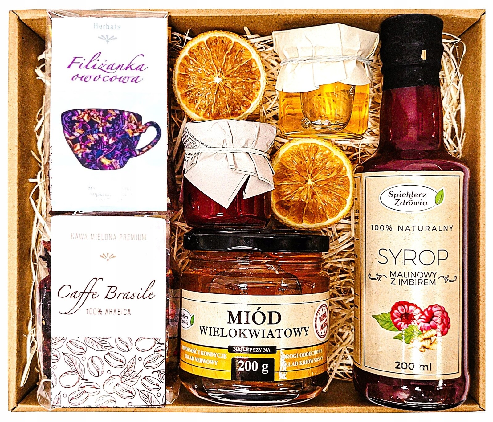 Dárkový Koš Dárek Dárek Káva Čaj K Narozeninám Malinový Sirup