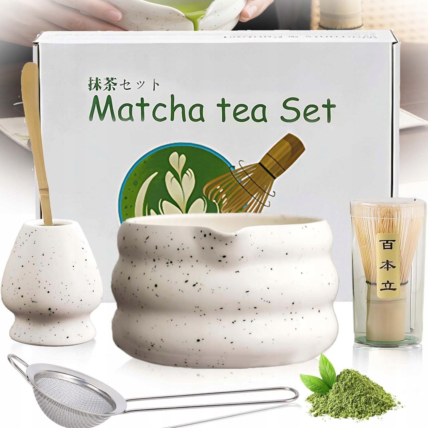 Bambusový Dárková Sada Na Čaj Matchy Chashaku 5DÍLNÝ Dárek