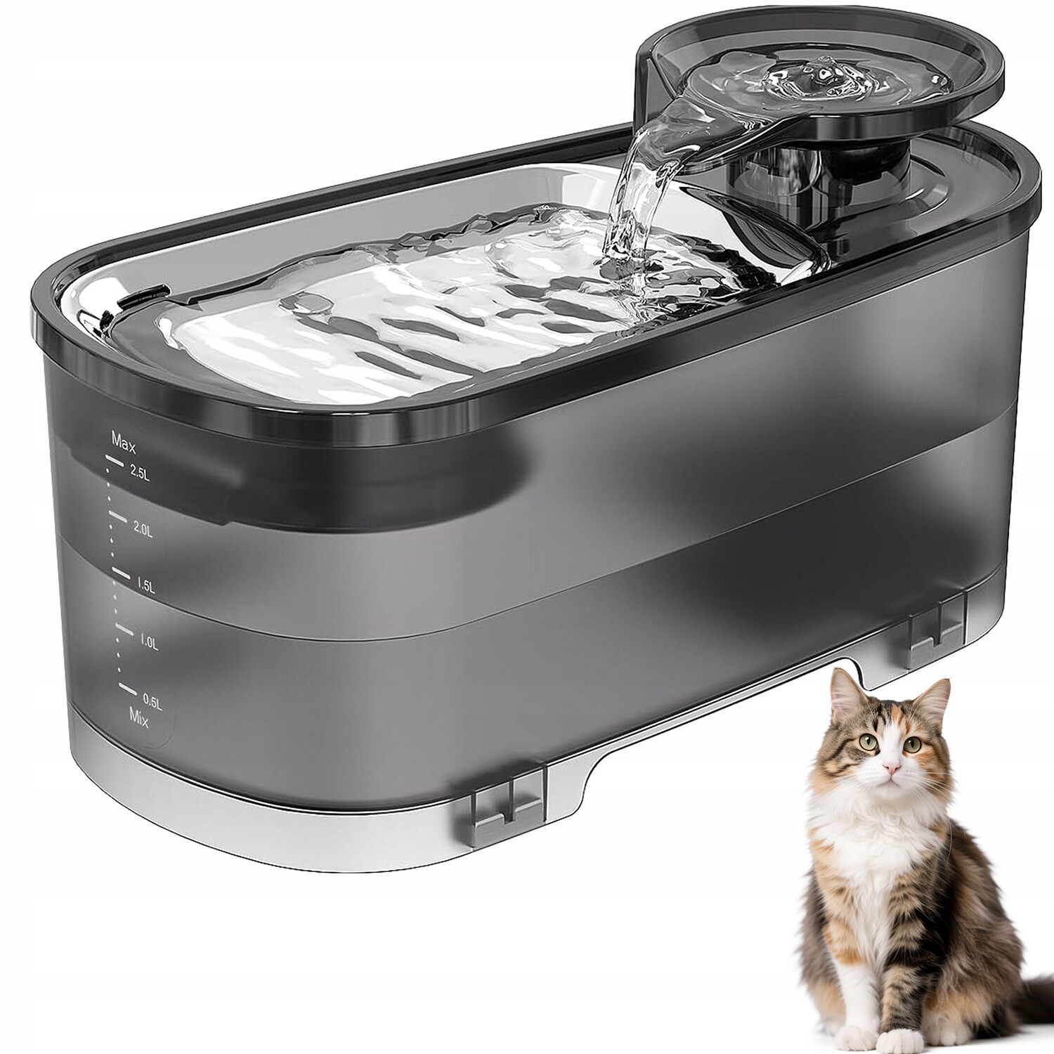 Napáječka S Fontánou Plast Bílá 2,5 L Pro Psa A Kočku Domácí Pet