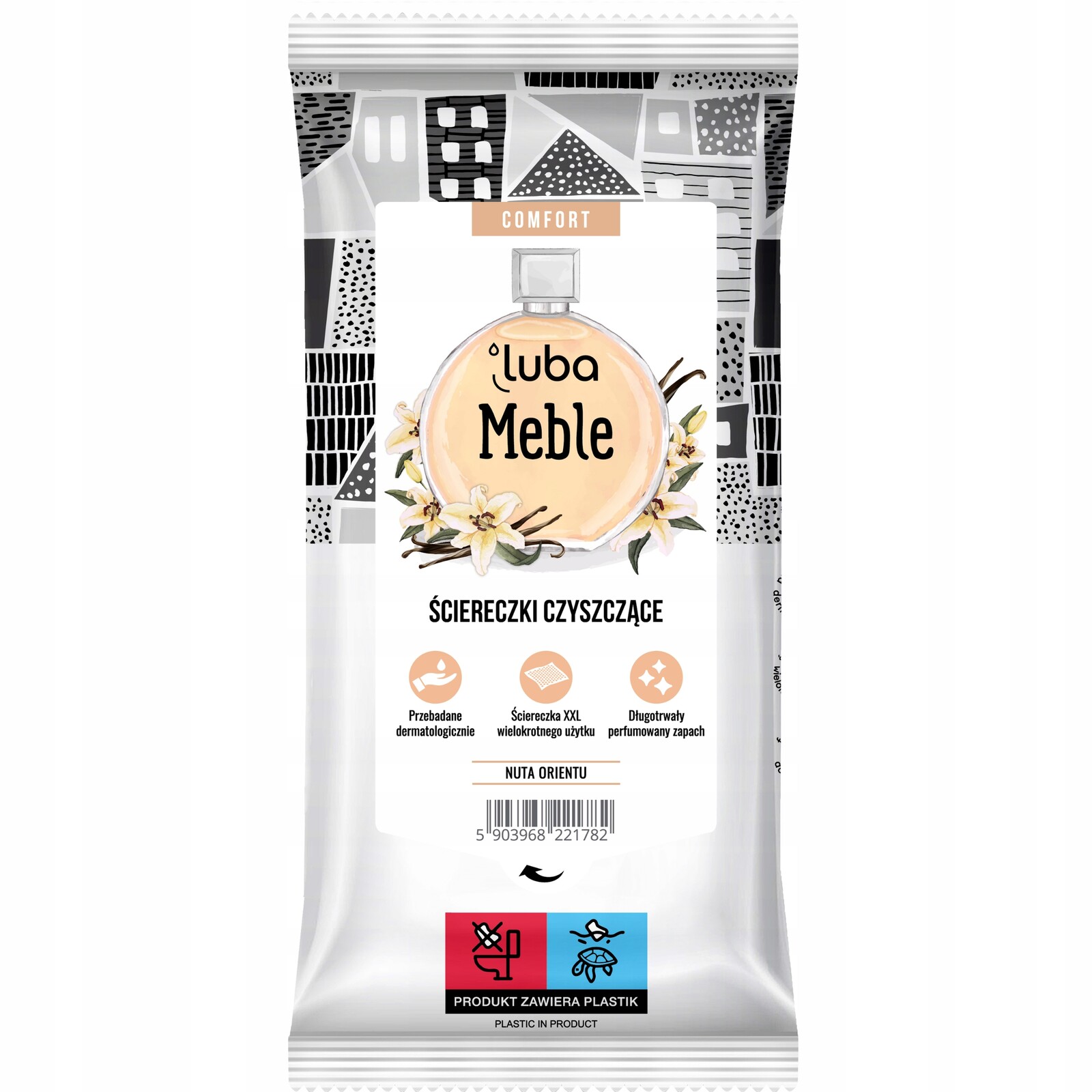 6 x parfémované čisticí utěrky Luba Comfort 32ks Nábytek