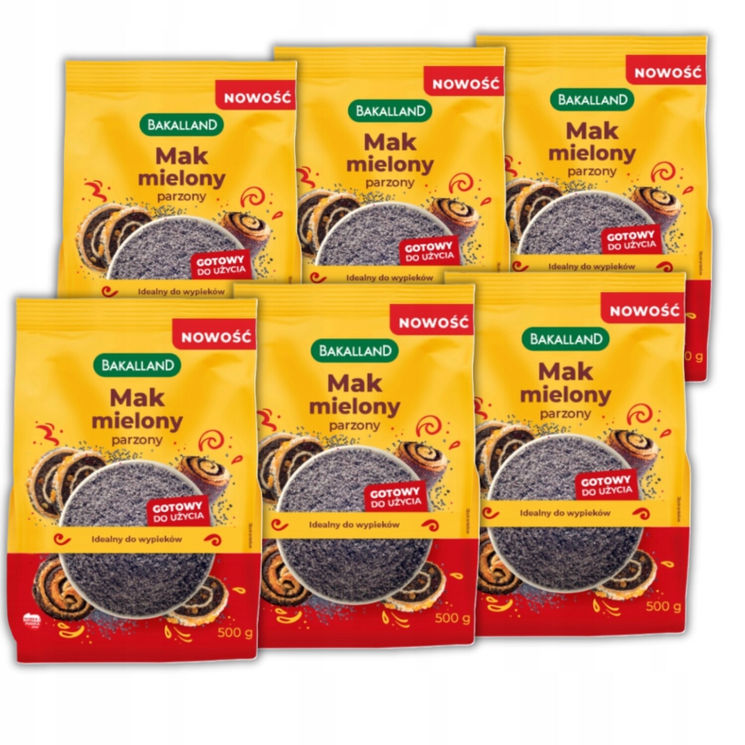 Mletý mák 500 g x 6 ks Bakalland