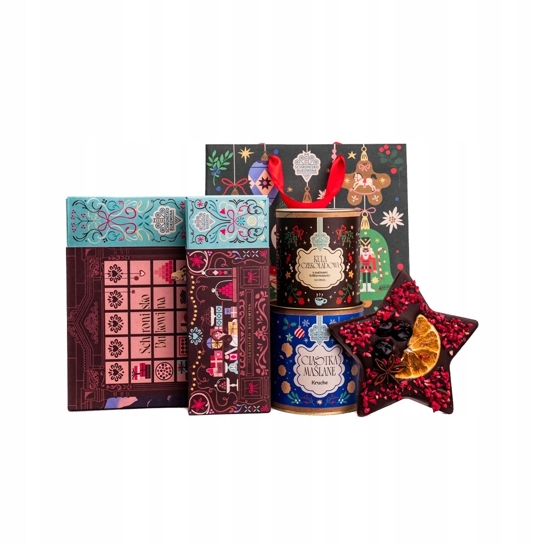 Vánoční sada dárek k pralinky dubajské čokoláda s ořechy