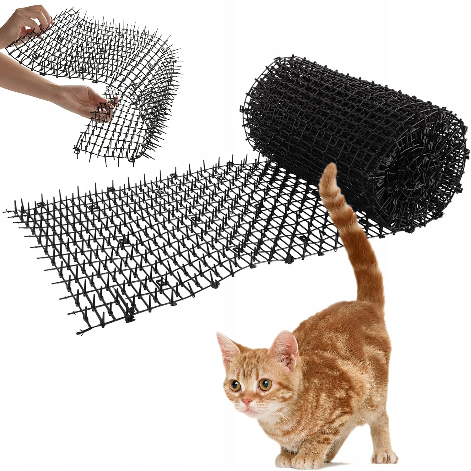 Síť S Hroty Proti Kočkám, Podložka Odpuzující Hroty pro kočky 400 x 30 cm