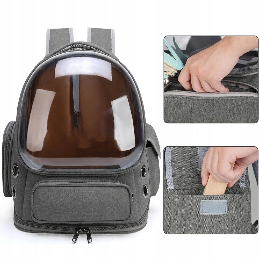 Batoh Přepravka Pro Kočky Průhledný S Ventilací 42 cm×34 cm×27 cm