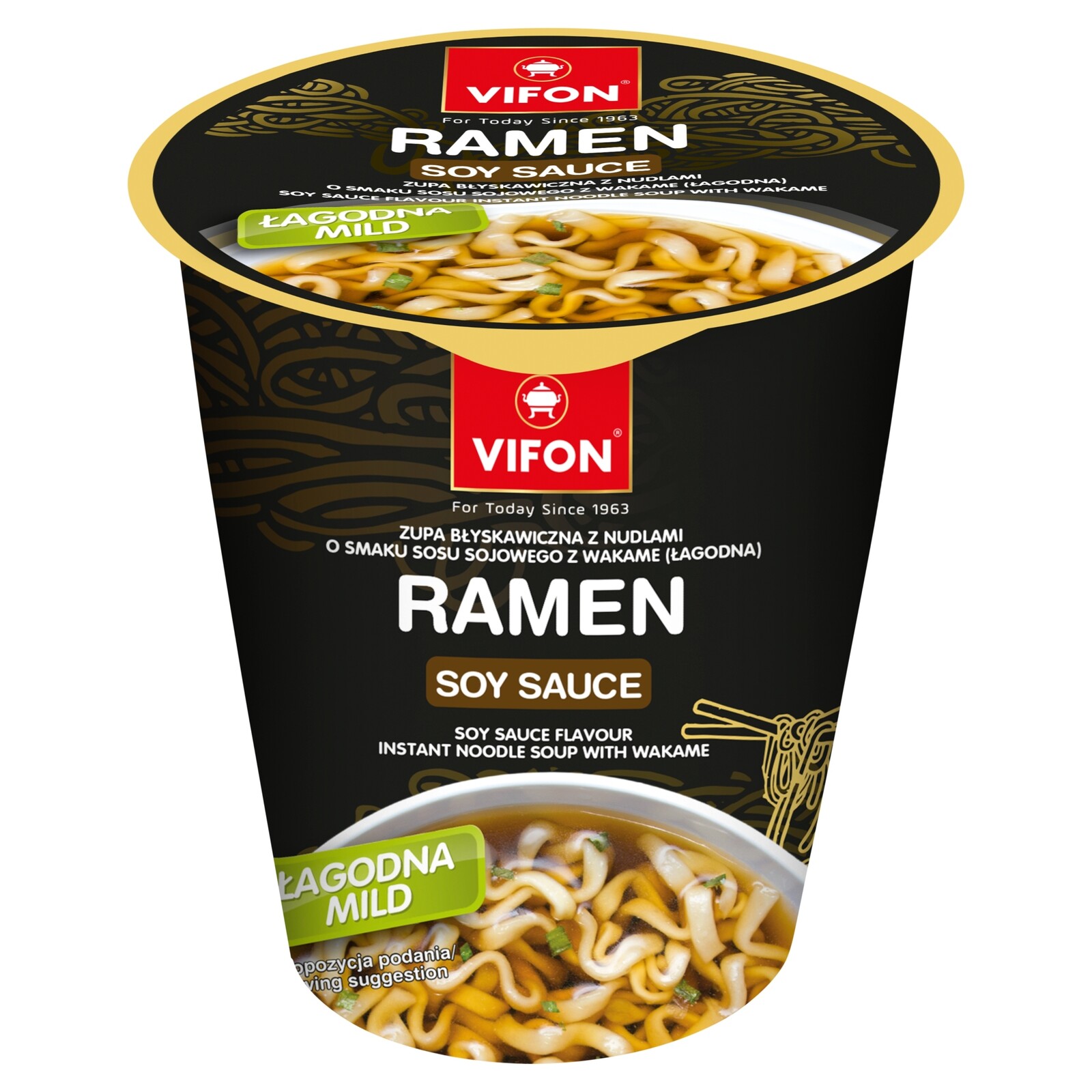 8 x Ramen s příchutí sójové omáčky s wakame Vifon 60 g